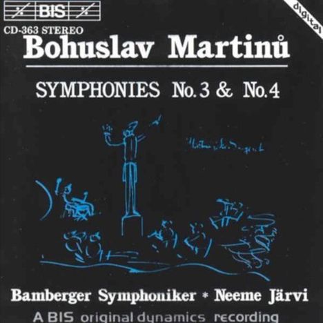 Bohuslav Martinu (1890-1959): Symphonien Nr.3 &amp; 4, CD