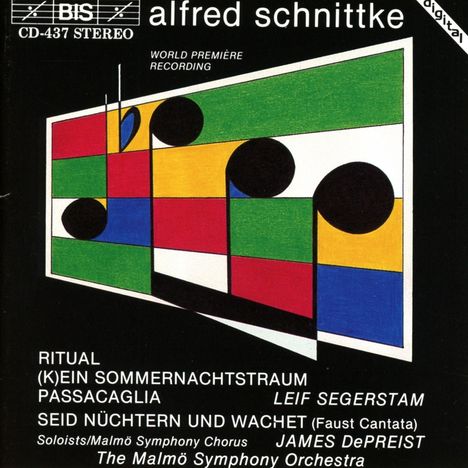 Alfred Schnittke (1934-1998): Faust-Kantate "Seid nüchtern und wachet", CD