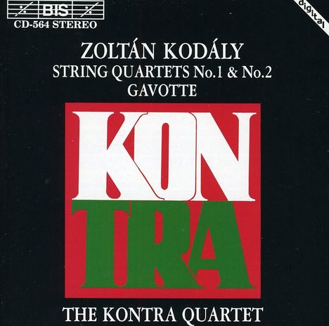 Zoltan Kodaly (1882-1967): Streichquartette Nr.1 &amp; 2, CD