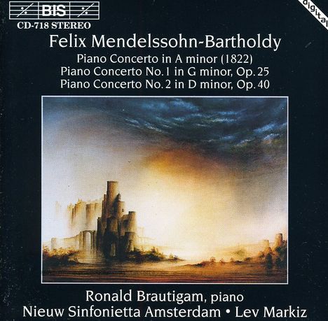 Felix Mendelssohn Bartholdy (1809-1847): Klavierkonzerte Nr.1 &amp; 2, CD