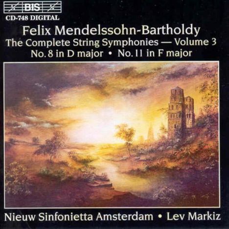 Felix Mendelssohn Bartholdy (1809-1847): Streichersymphonien Nr.8 &amp; 11, CD