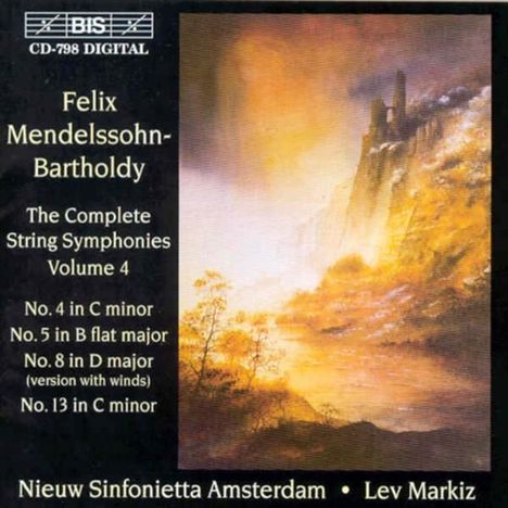 Felix Mendelssohn Bartholdy (1809-1847): Streichersymphonien Nr.4,5,8, CD