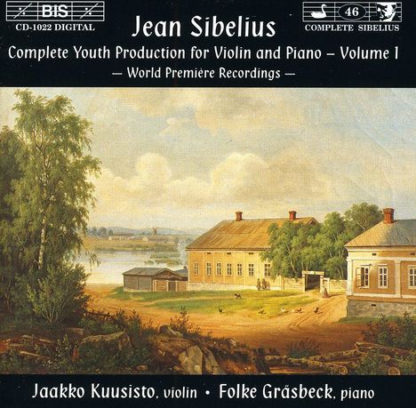 Jean Sibelius (1865-1957): Jugendwerke für Violine &amp; Klavier Vol.1, CD