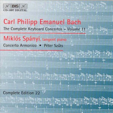 Carl Philipp Emanuel Bach (1714-1788): Sämtliche Cembalokonzerte Vol.11, CD