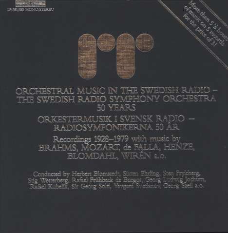 Swedish Radio Symphony Orchestra - 50 Years, 5 LPs