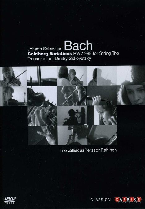 Johann Sebastian Bach (1685-1750): Goldberg-Variationen BWV 988 für Streichtrio, DVD