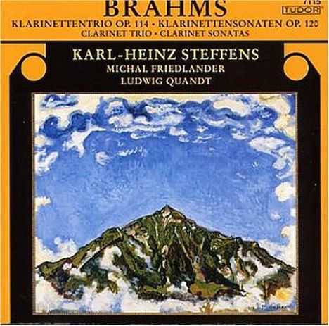 Johannes Brahms (1833-1897): Sonaten für Klarinette &amp; Klavier op.120 Nr.1 &amp; 2, CD