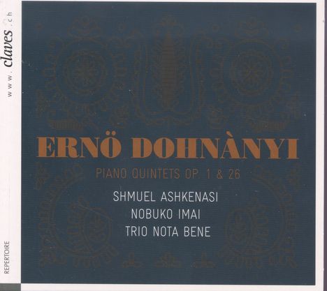 Ernst von Dohnanyi (1877-1960): Klavierquintette Nr.1 &amp; 2, CD