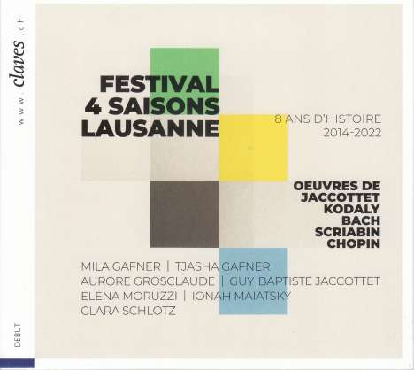 Festival 4 Saisons Lausanne, CD