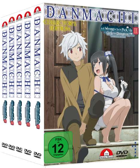 DanMachi - Is It Wrong to Try to Pick Up Girls in a Dungeon? Staffel 2 (Gesamtausgabe), 5 DVDs