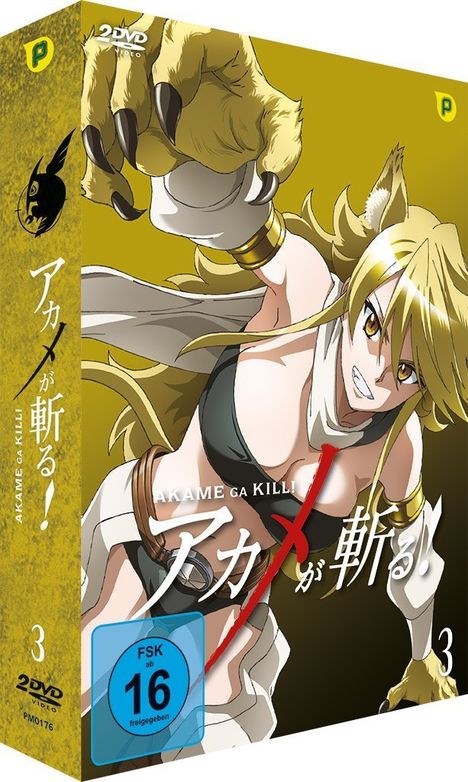 Akame ga Kill Vol. 3, 2 DVDs