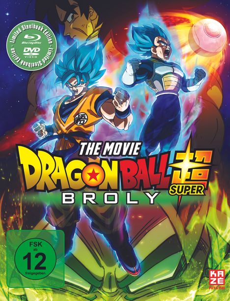 Dragonball Super: Broly (Blu-ray &amp; DVD im Steelbook), 1 Blu-ray Disc und 1 DVD