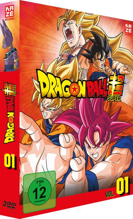 Dragonball Super - 1. Arc: Kampf der Götter, 3 DVDs