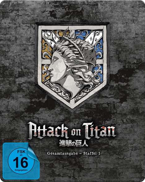 Attack on Titan Staffel 1 (Gesamtausgabe) (Blu-ray im Steelbook), 4 Blu-ray Discs