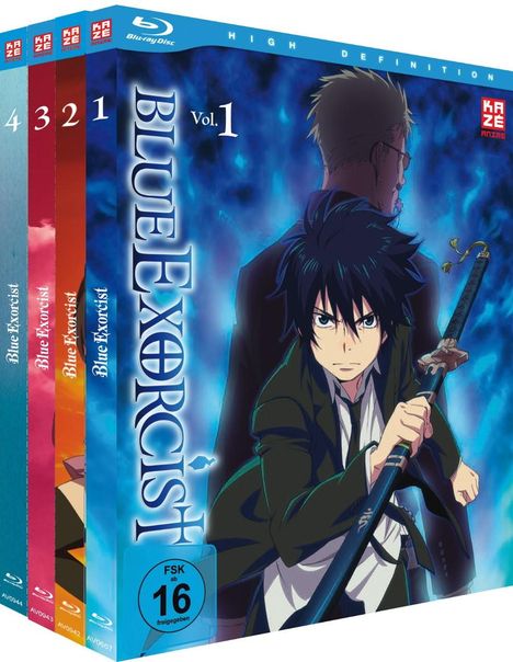 Blue Exorcist Staffel 1 (Gesamtausgabe) (Blu-ray), 4 Blu-ray Discs