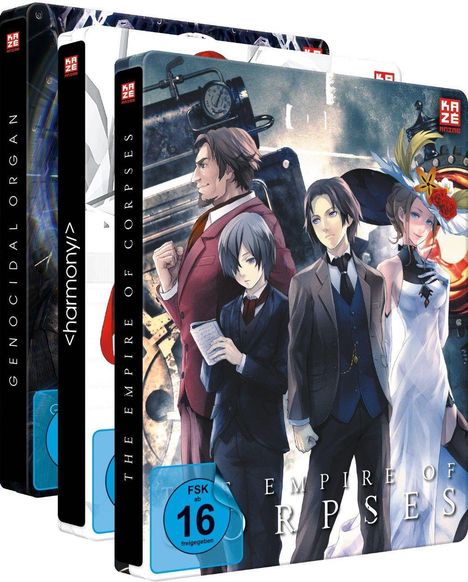 Project Itoh Vol. 1-3 (Gesamtausgabe) (Blu-ray & DVD im Steelbook), 3 Blu-ray Discs und 3 DVDs