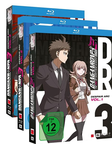 Danganronpa 3: Despair Arc (Gesamtausgabe) (Blu-ray), 3 Blu-ray Discs