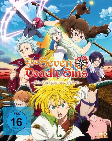 The Seven Deadly Sins: Die Rückkehr der Gebote Staffel 2 (Gesamtausgabe) (Blu-ray), 4 Blu-ray Discs