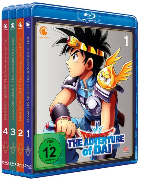 Dragon Quest: The Adventure of Dai Staffel 1 (Gesamtausgabe) (Blu-ray), 4 Blu-ray Discs