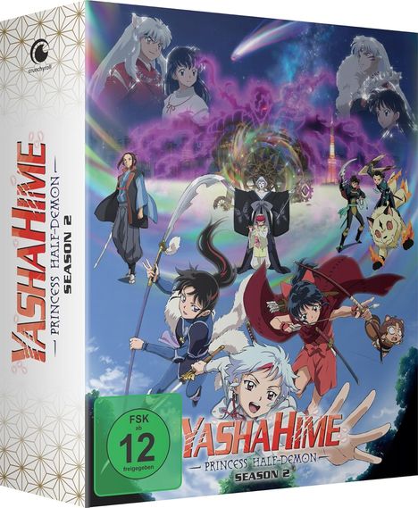 "Yashahime – Princess Half-Demon Season 2". FSK 12. Anime-Charaktere mit Waffen und magischen Elementen im Hintergrund.