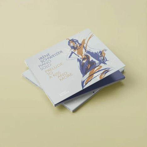 Text: "Irène Schweizer Piano Solo. Prelude to a Kiss and More. Intakt Records." Illustration einer stilisierten Musikerin.