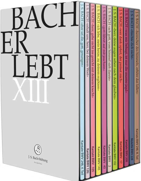 Johann Sebastian Bach (1685-1750): Bach-Kantaten-Edition der Bach-Stiftung St.Gallen "Bach erlebt XIII" - Das Bach-Jahr 2019, 11 DVDs