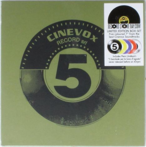 Filmmusik Sampler: Filmmusik: Cinevox 5 (Limited Numbered Edition) (Colored Vinyl), 5 Singles 7"