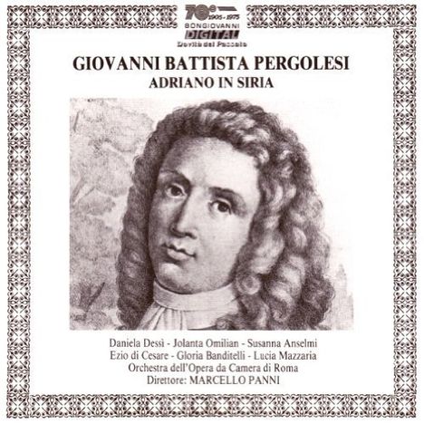 Giovanni Battista Pergolesi (1710-1736): Adriano in Siria, 3 CDs