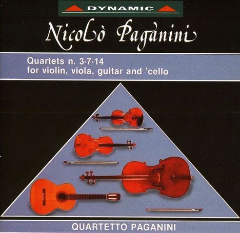 Niccolo Paganini (1782-1840): Gitarrenquartette Nr.3,7,14, CD
