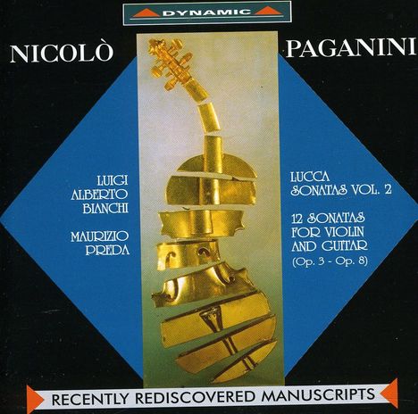 Niccolo Paganini (1782-1840): Sonate di Lucca f.Violine &amp; Gitarre Vol.2, CD