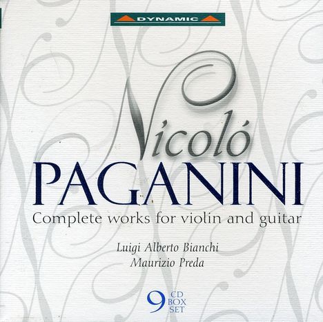 Niccolo Paganini (1782-1840): Werke für Violine &amp; Gitarre, 9 CDs