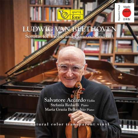 Ludwig van Beethoven (1770-1827): Violinsonaten Nr.2 &amp; 3 (180g / Transparent Vinyl / Japan-Pressung), LP