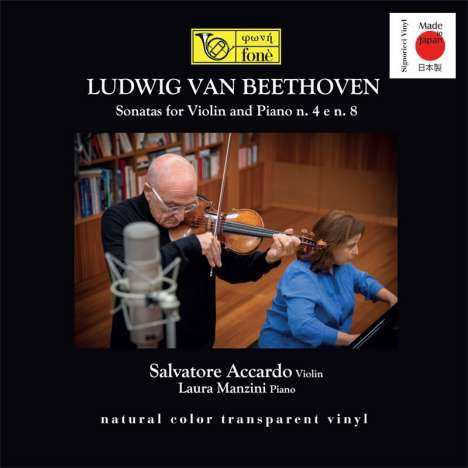 Ludwig van Beethoven (1770-1827): Violinsonaten Nr.4 &amp; 8 (180g / Natural Color Transparent Vinyl / Japan Pressung), LP