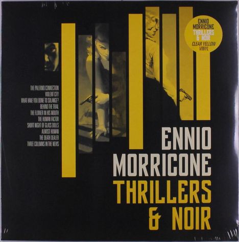 Ennio Morricone (1928-2020): Filmmusik: Thrillers &amp; Noir (Clear Yellow Vinyl) (+Insert), LP