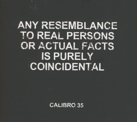 Calibro 35: Any Resemblance To Real Persons Or..., CD