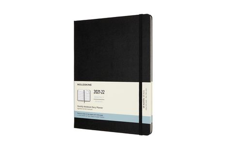 Moleskine 18 Monate Monats Notizkal. 21/22 XL Geb Schwarz, Buch