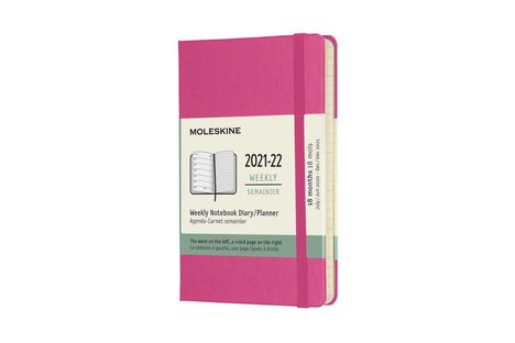 Moleskine 18 Monate Wochen Notizkal. 21/22 A6 Geb Pink, Buch