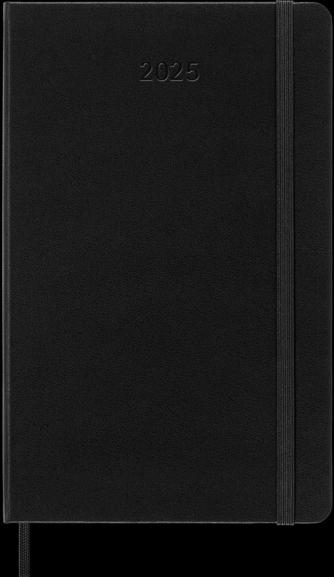 Moleskine PRO 12 Month 2025 Weekly Vertical Planner, Hard Cover, Large (5" x 8.25"), Black, 288 pages, Buch