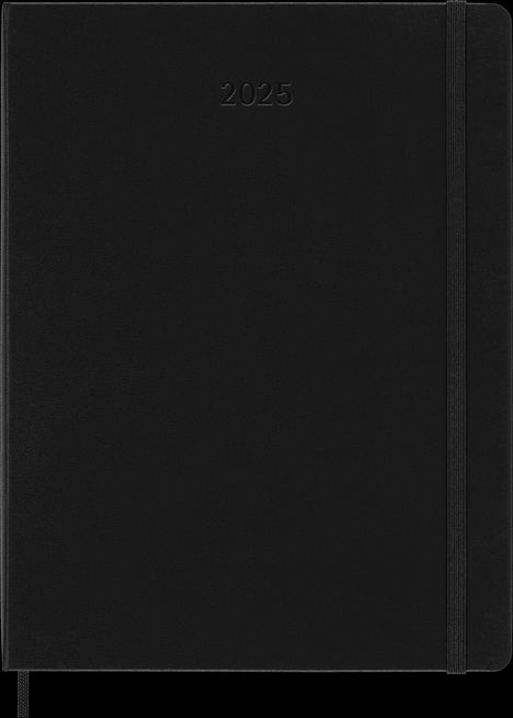 Moleskine PRO 12 Month 2025 Weekly Vertical Planner, Hard Cover, XL (7.5" x 9.75"), Black, 288 pages, Buch