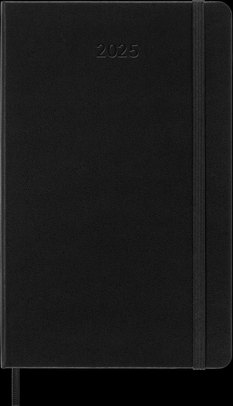 Moleskine Classic 12 Month 2025 Weekly Planner, Hard Cover, Large (5" x 8.25"), Black, 144 pages, Buch