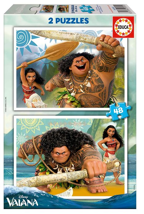 Disney: Educa - Disney - Vaiana - Puzzle 2x48 Teile, Diverse