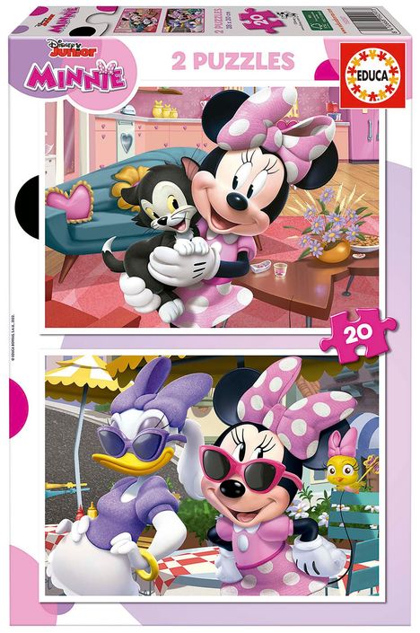 Disney: Educa - Disney - Minnie - Puzzle 2x20 Teile, Diverse