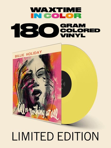 Billie Holiday (1915-1959): All Or Nothing At All (180g) (Limited-Edition) (Yellow Vinyl) (1 Bonus Track), LP