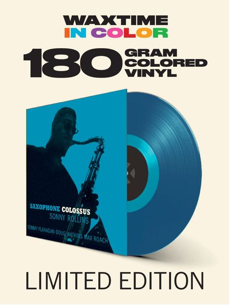 Sonny Rollins (geb. 1930): Saxophone Colossus (180g) (Limited-Edition) (Blue Vinyl), LP
