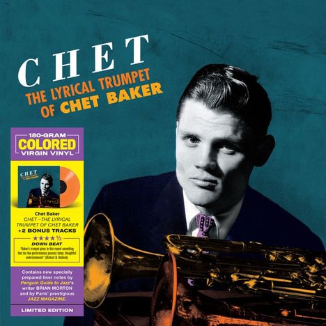 Chet Baker (1929-1988): The Lyrical Trumpet (180g) (Limited Edition) (Orange Vinyl) (+ 2 Bonustracks), LP