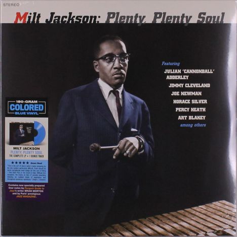 Milt Jackson (1923-1999): Plenty, Plenty Soul (180g) (Blue Vinyl) +1 Bonus Track, LP