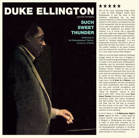 Duke Ellington (1899-1974): Such Sweet Thunder (Limited Edition), CD