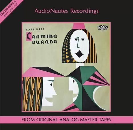 "AudioNautes Recordings", "LIMITED EDITION", "FROM ORIGINAL ANALOG MASTER TAPES". Abstrakte Gesichter und geometrische Formen.