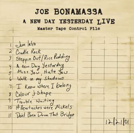Joe Bonamassa: A New Day Yesterday - Live, 2 LPs
