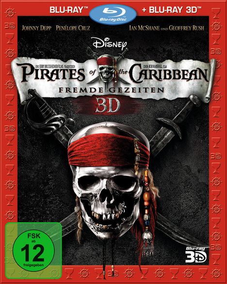 Pirates Of The Caribbean - Fremde Gezeiten (3D &amp; 2D Blu-ray), 2 Blu-ray Discs